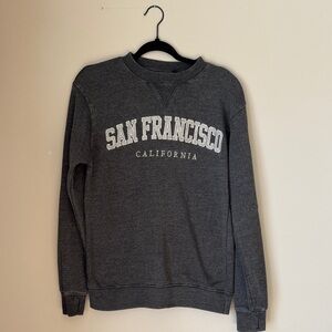 Gray San Francisco Crewneck Sweater